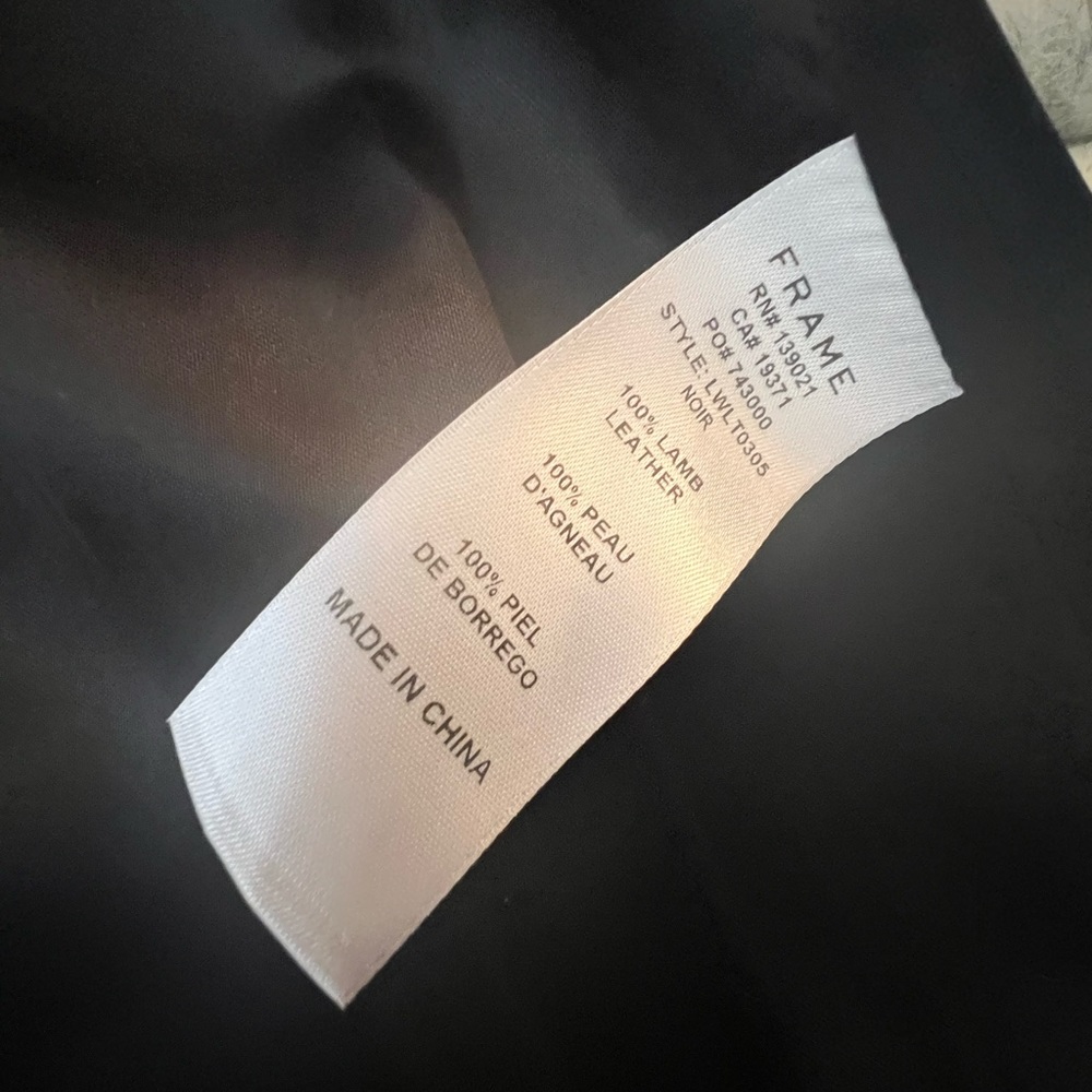 Frame Lamb Leather Mini Skirt Women’s - Picture 6 of 8